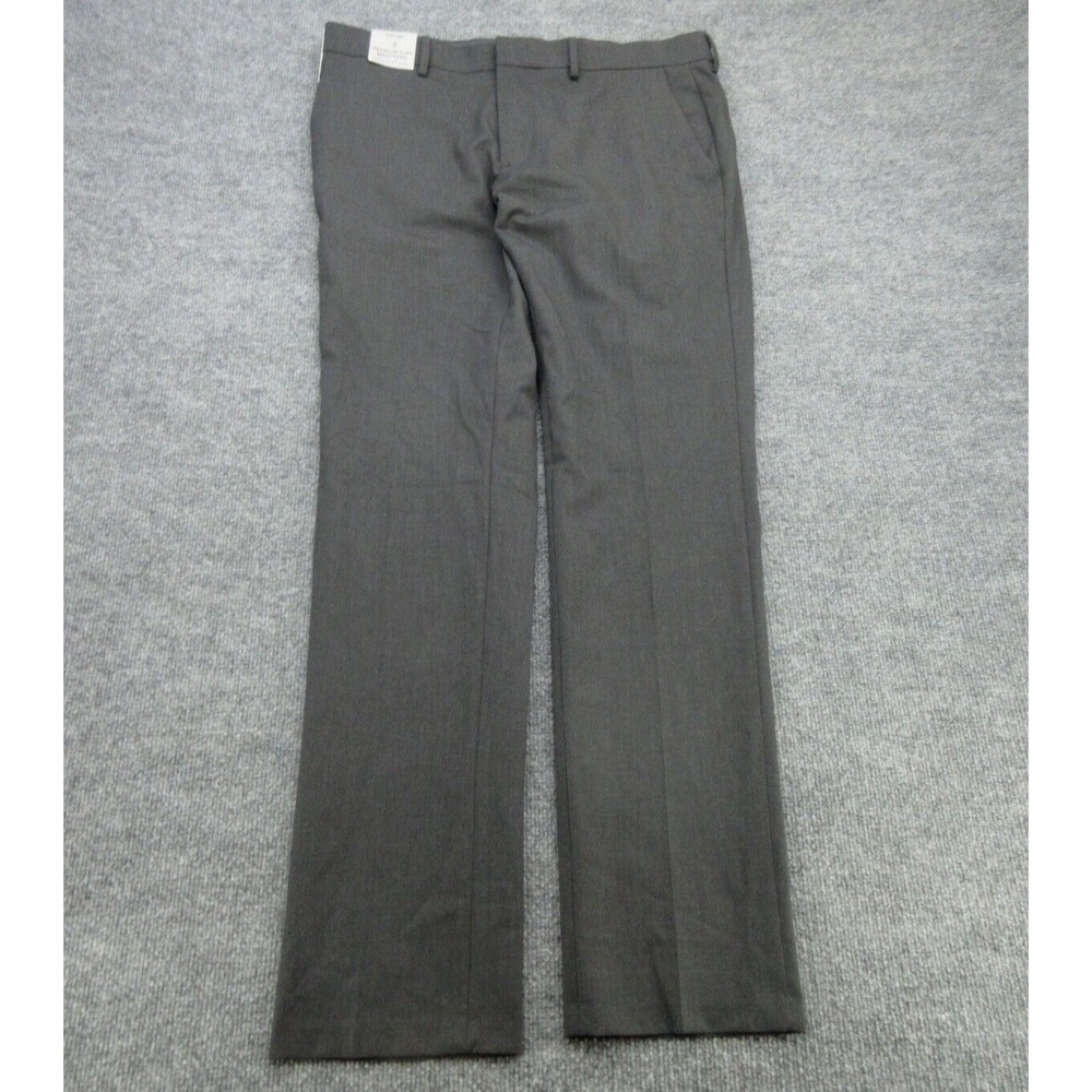 Kenneth Cole Reaction Mens Dress Pants NWT Skinny Fit Grey Flex Stretch 33x32